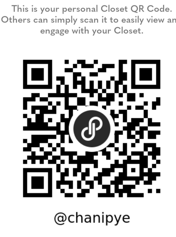 QR Code Scan to engage with Chani's Closet. Free Gift with purchase
